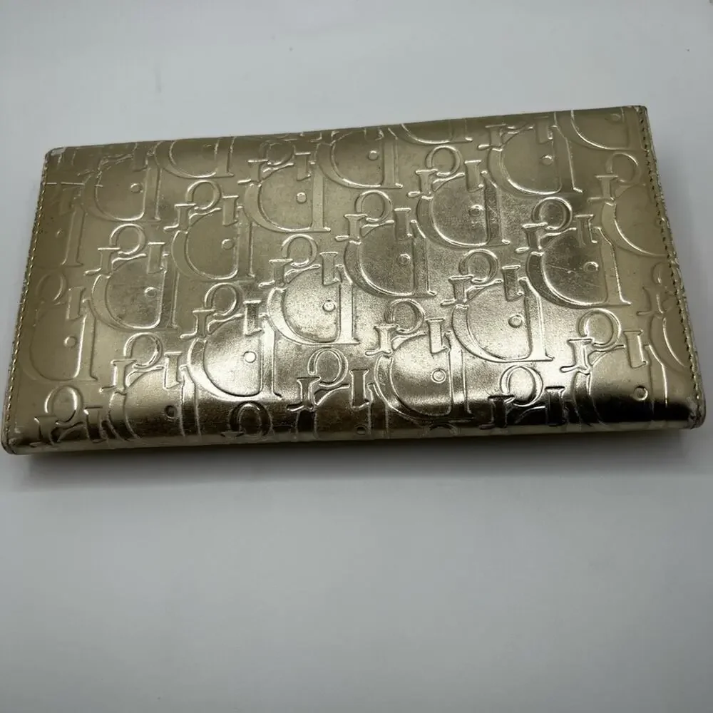 GUC Dior Gold Long Wallet - Picture 2 of 9